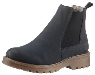 Rieker Chelseaboots, Schlupfboots, Stiefelette, Blockabsatz, mit kuscheligem Warmfutter