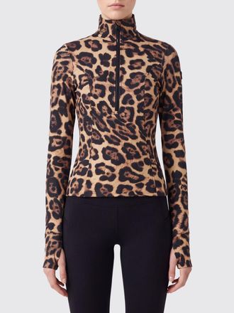 Goldbergh Leona Animal Print Technical Fabric Polo Neck with Zip