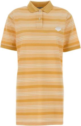 Prada Embroidered Piquet Polo Dress