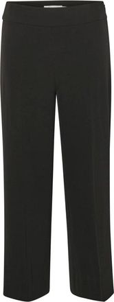 Inwear Stijlvolle Zwarte Culotte Broek - Dames - Wijde Broeken - Zwart - S - Polyester - Broeken