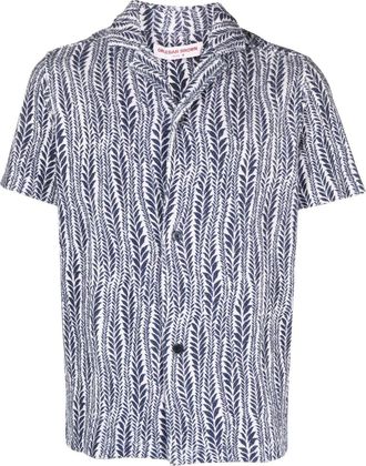 Orlebar Brown Howell Fern cotton shirt - men - Cotton - S - Blue