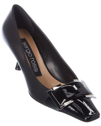 Sergio Rossi Sr Twenty Buckled Leather Pump