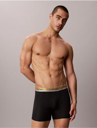 Calvin Klein Mens Icon Cotton Stretch Pride Boxer Brief - Black - XL
