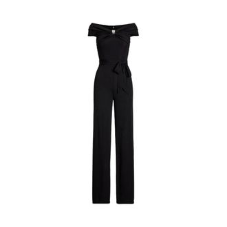 Ralph Lauren Tuta Dashna in jersey con cintura - - Jumpsuits & Playsuits - Donna - Nero - M