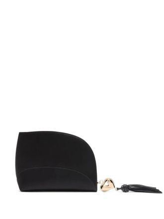 Genny mini heart-shaped tassel clutch bag - women - Viscose/Silk - One Size - Black