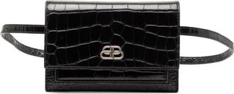Balenciaga Pre-owned Balenciaga Croc Embossed Leather Sharp Belt Bag XS Z05374O0Y5G1Z217