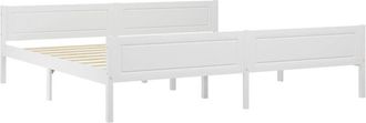 vidaXL Vidaxl - Bed Frame without Mattress Solid Pinewood White 200x200 cm