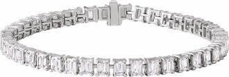 Diamond2Deal 14k Gold 10 1/2 CTW Lab-Grown Diamond Line Bracelet 7