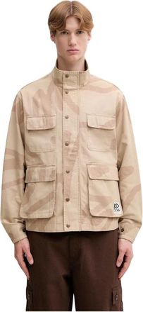 by Parra Birds Fly Free Field Jacket - Heren - Zomerjassen - Beige - M - Katoen - Jassen
