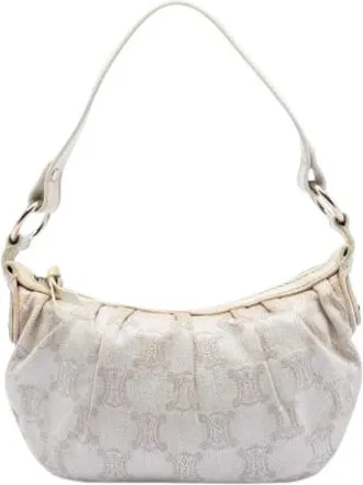 Celine Pre-owned Shoulder Bags, female, Beige, Size: ONE SIZE Pre-owned Canvas Shoulder Bag