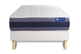 Actisom Actisom - Somier Blanco + Colch&oacute;n Con L&aacute;tex Y Espuma Viscoel&aacute;stica 90 X 190