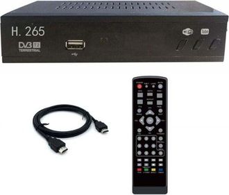 OEM D&eacute;codeur Dvb-t2 - Hevc H.265 - 1080p - Usb 2.0 - R&eacute;cepteur Tnt Terrestre - Prise Eu - Noir - 1 Pi&egrave;ce