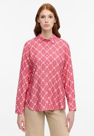 Eterna Hemdbluse ETERNA REGULAR FIT, Damen, Gr. 48, fuchsia, 100% Viskose, Blusen Hemdbluse