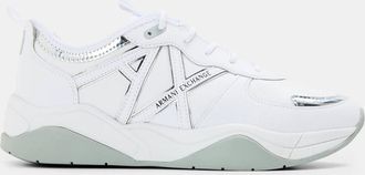 A|X Armani Exchange Womens Trainers in Op.White+Black+ - Size UK 8