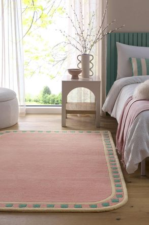 Origin Store Borderline Rug in Pink | Size: 120 cm x 170 cm