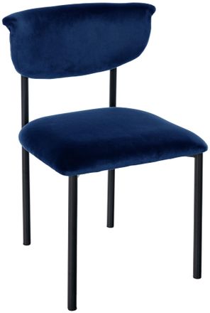Clp Silla De Comedor De Terciopelo Gambell Azul Oscuro