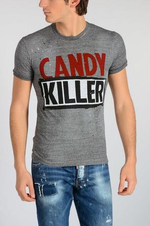 Dsquared2 Dark grey melange MAN T-SHIRT size M