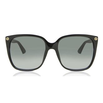Gucci Sunglasses Gg0022 S 001 Black/Smoky Gray Women