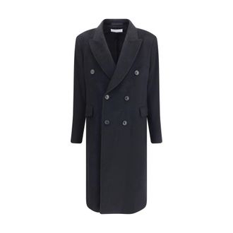 Our Legacy Wool Whale Coat Classic Outerwear - male - Our Legacy - Double-Breasted Coats - Black - L - Coats