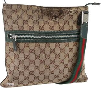 Gucci Pre-owned Cross Body Bags, female, Beige, Size: ONE SIZE Pre-owned Vintage Cross Body Bag