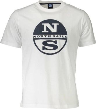 North Sails T-shirt met ronde hals - Heren - T-shirts - Wit - 3XL - Katoen - Tops