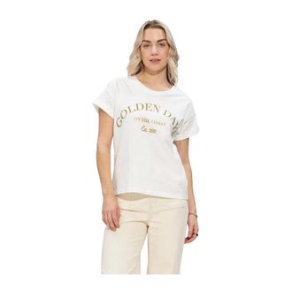 Nukus Nukus - Sanne Shirt Golden Days - Dames - Tops - Wit - Maat: XL Katoen