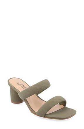 Journee Collection Aniko Double Strap Sandal in Green at Nordstrom Rack, Size 12