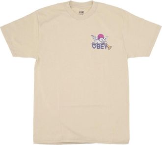 Obey Klassieke Angel Tee Sand Heren T-shirt - Heren - T-shirts - Beige - XL - Katoen - Tops
