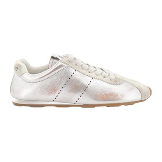 Miu Miu Dames, Schoenen, Wit, Maat: 38 1/2 EU Leer