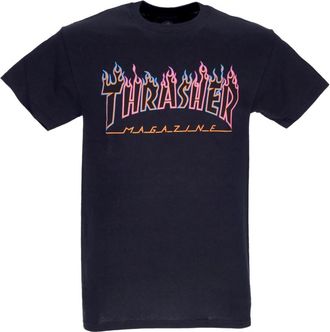 Thrasher Neon Flame Heren T-shirt Zwart - Heren - T-shirts - Zwart - S - Katoen - Tops