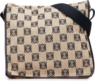 Loewe Pre-owned Loewe Anagram Canvas Messenger Bag Ladies 150309