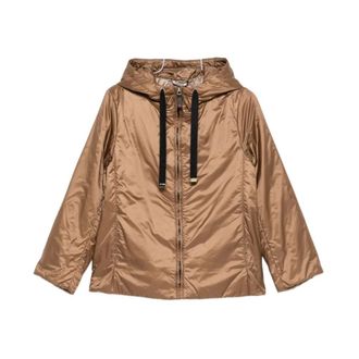 Max Mara Light Jackets, female, Brown, Size: M The Cube Nylon Jacket
