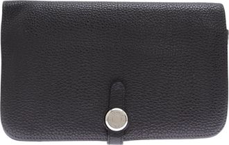 Herm&egrave;s Black Long Wallet (Bi-Fold) (Pre-Owned)