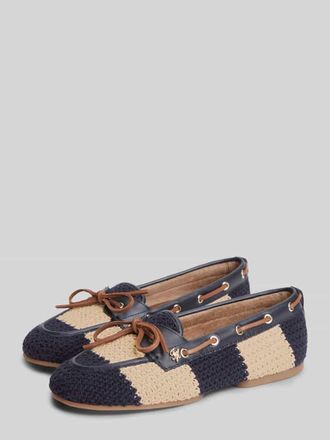 Tommy Hilfiger Loafer in Strukturoptik mit Schleife in Dunkelblau, Gr&ouml;&szlig;e 36