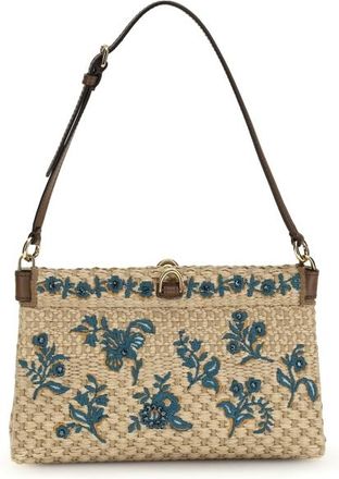Etro Floral-Embroidered Clutch Bag