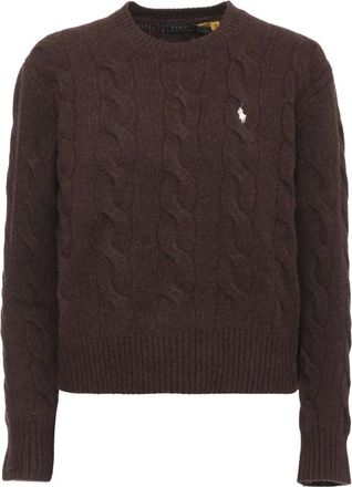 Ralph Lauren Dames, Truien, Bruin, Maat: XS Wol