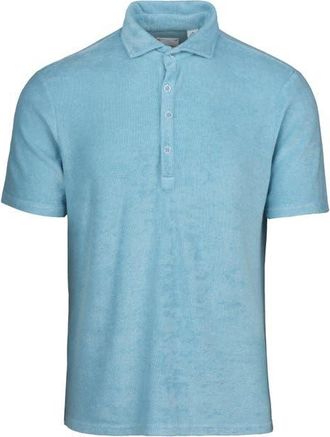 Swims Myrtos Velour Cover-Up Polo in Spray Blue at Nordstrom, Size Xx-Large