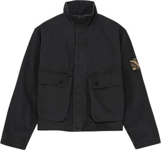 Deus Giacca Oversize in Canvas - - Jackets - Uomo - Nero - XL