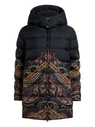Etro zip-up coat - Nero