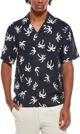 Onia Air Linen-Blend Convertible Vacation Shirt