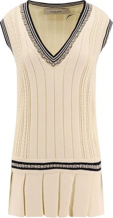 Golden Goose Organic Cotton Dress With Crystals Embellishment-Donna