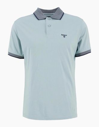Barbour Mens Barbour Cornsay Pique Collar Polo Shirt - Grey - Size: 38