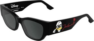 Karl Lagerfeld Rechthoekige zonnebril - unisex - Zonnebrillen - Zwart - 52 MM - Accessoires