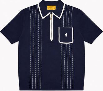 Gabicci Vintage 1973 Mens Gabicci Vintage Darron Navy Polo Shirt - Size: 42