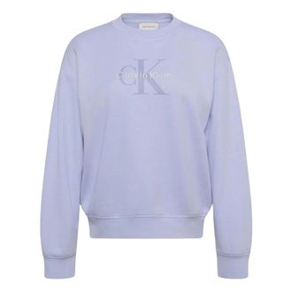 Calvin Klein Jeans Felpa Monologo in French Terry - - Sweatshirts & Hoodies - Donna - Viola - L