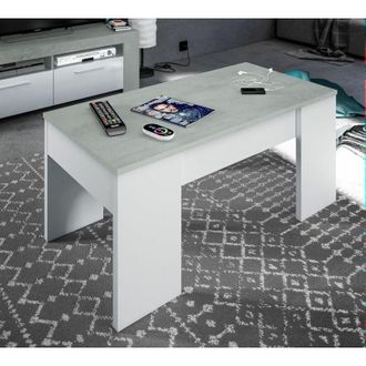 For&eacute;s Fores - Mesa Centro elevable Flow Cemento