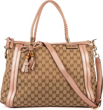 Gucci Pre-owned Womens Bella Satchel Handbag - Beige - One Size