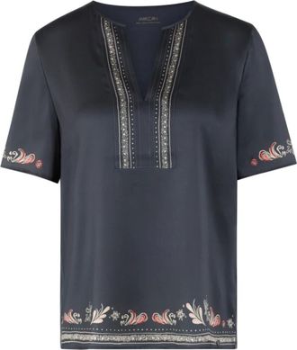 Marc Cain Blended Material Blouse - Dames - Blouses & Shirts - Grijs - Maat: XL Zijde