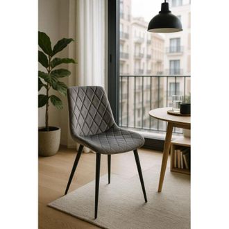 Regalos Miguel Sillas - Silla Min Terciopelo - Gris