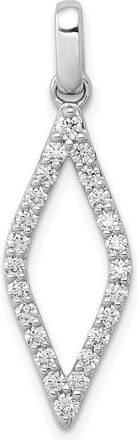Diamond2Deal 14K White Gold Lab Grown Diamond Fancy Pendant (0.5ct, VS, G-H)